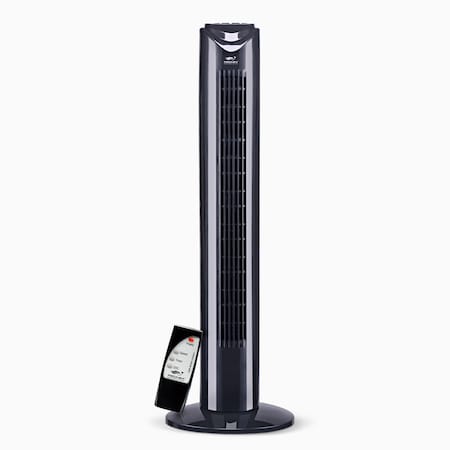 Proaira 32-inch Oscillating Tower Fan, 3 Speed Control w/Remote and Timer, Black TF32RB
